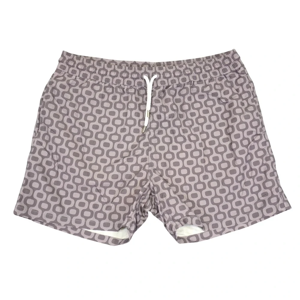 Frescobol Carioca‎ Swim Shorts Mens XXXL Purple Geometric Copacabana Print